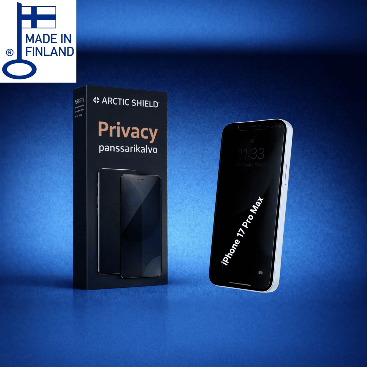iPhone 17 Pro Max privacy näytönsuoja panssarikalvo yksityisyyssuojalla