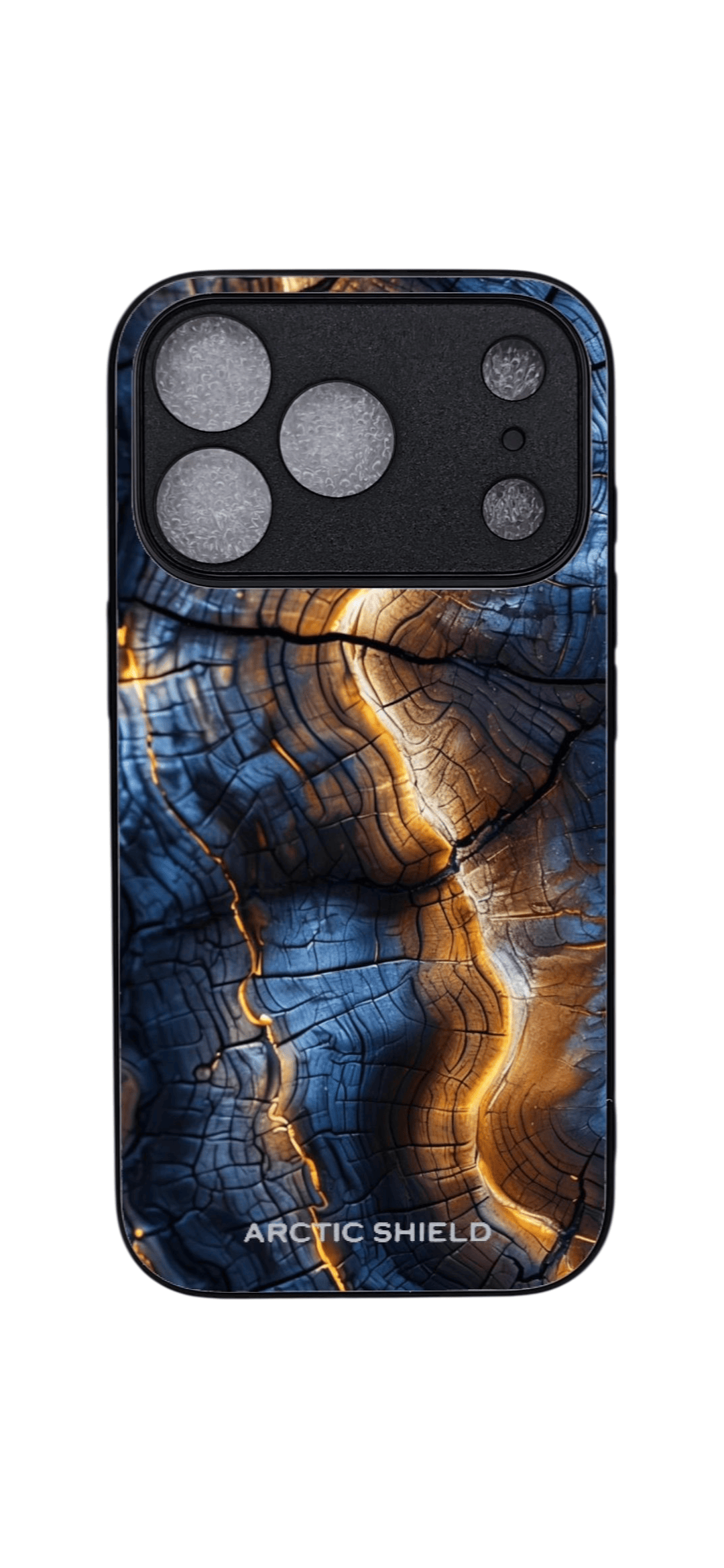 iPhone 17 Pro Max MagSafe suojakuori kova pinta ja kohotettu kameransuoja sinikulta halkeamakuosi Arctic Shield