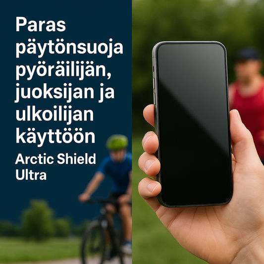 Arctic Shield Ultra -näytönsuoja ulkoilijoille, pyöräilijöille ja juoksijoille – kestävä, kirkas ja säänkestävä suoja puhelimen näytölle
