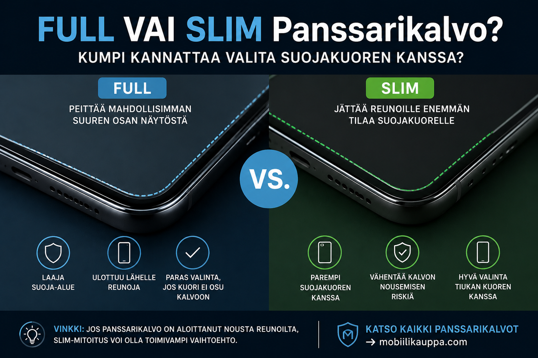 Full vai Slim panssarikalvo – erot ja valinta suojakuoren kanssa