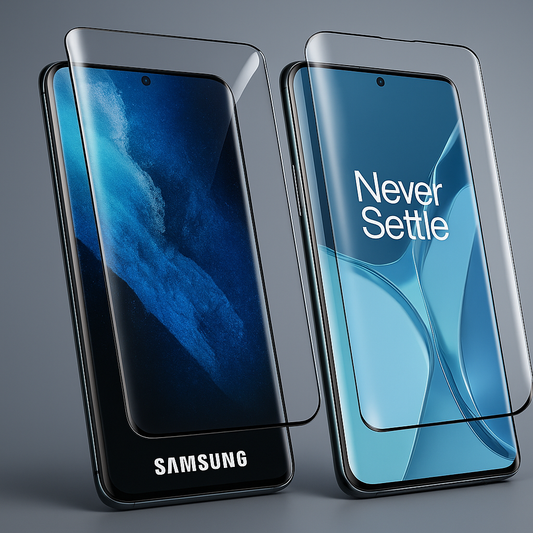 Samsung ja OnePlus kaareva näyttö – miksi hydrogeelikalvo toimii paremmin kaareville näytöille