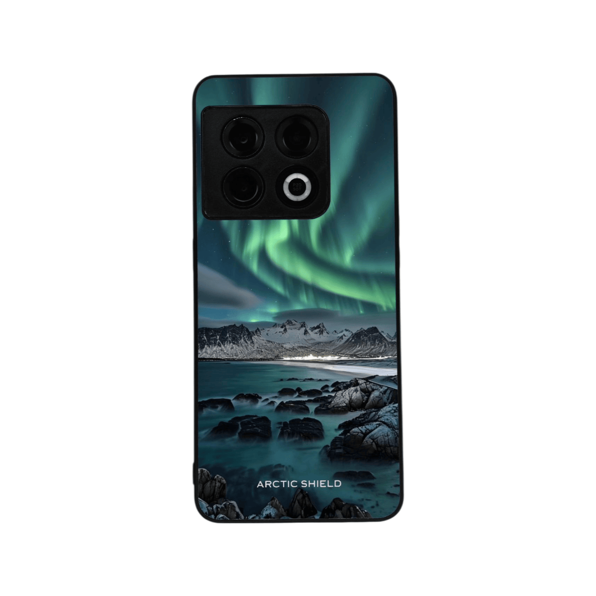 OnePlus 7T Pro Arctic Shield -suojakuori – revontulet, vuoristo ja arktinen design