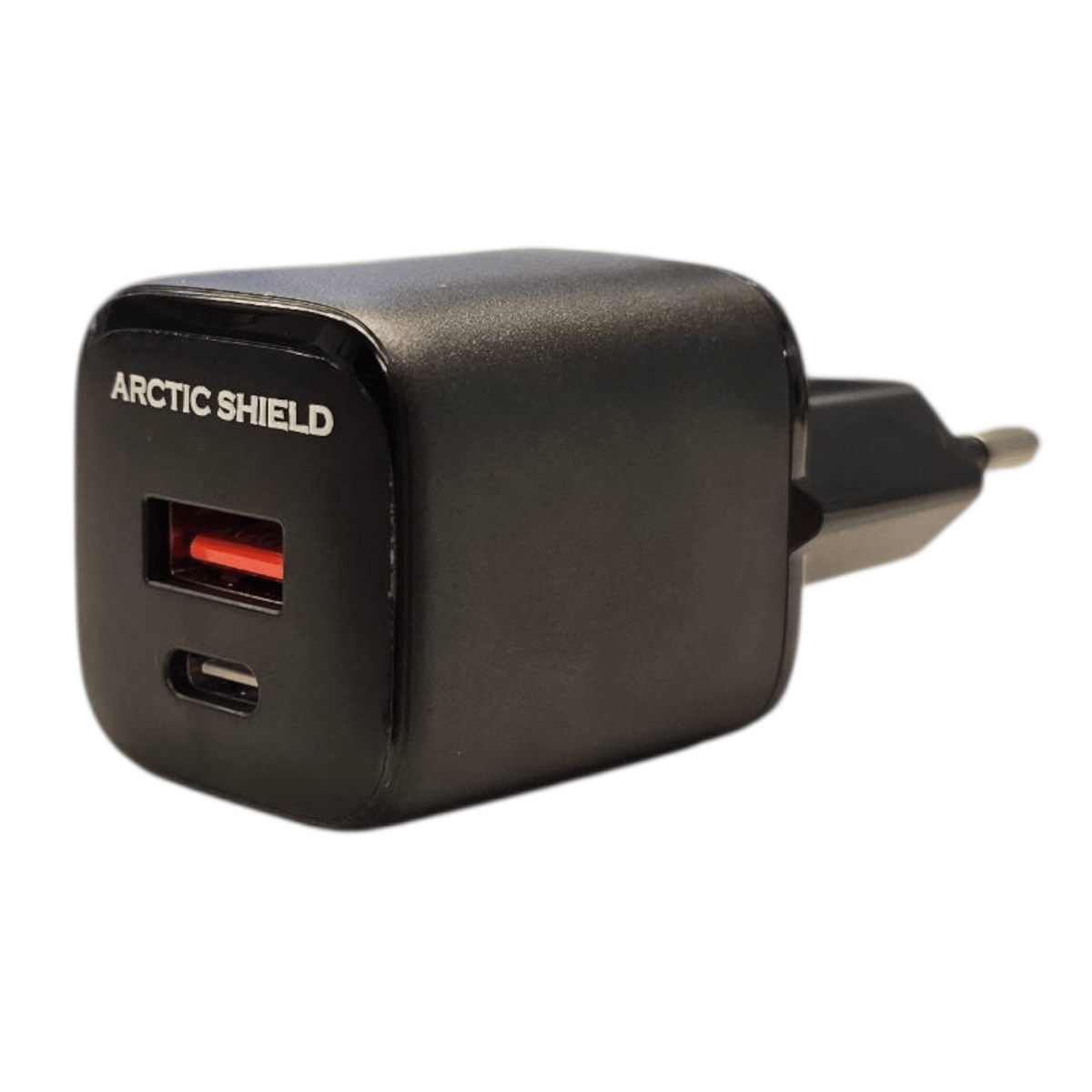 Arctic Shield 33W USB-C + USB-A seinälaturi – Musta sivukuva