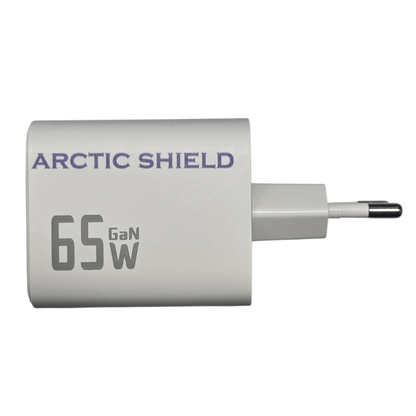 Arctic Shield 65W GaN USB-C pikalaturi – Tehokas seinälaturi
