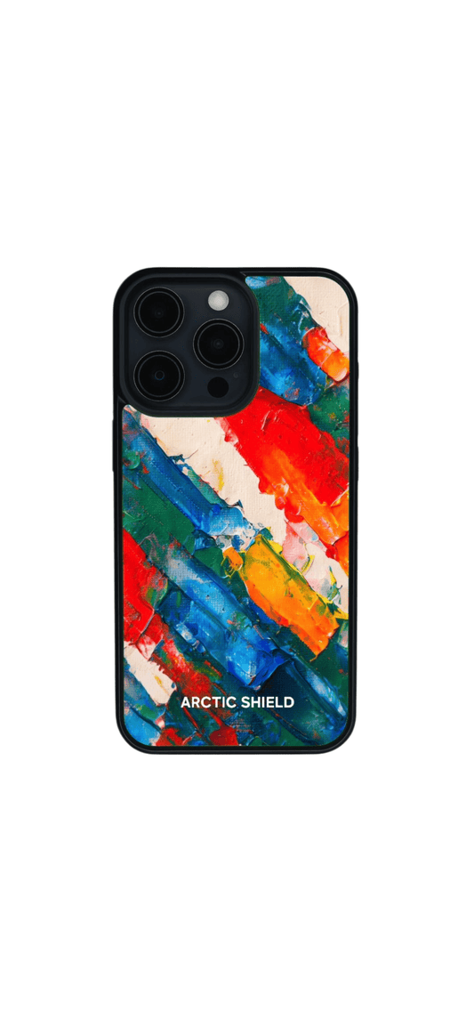 iPhone 12 suojakuori – Arctic Shield värikäs maalauskuosi

