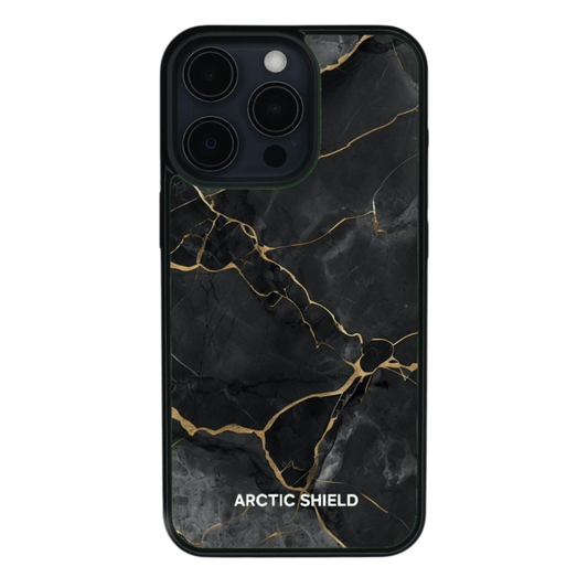 iPhone 12 mini Arctic Shield Musta Marmori Suojakuori