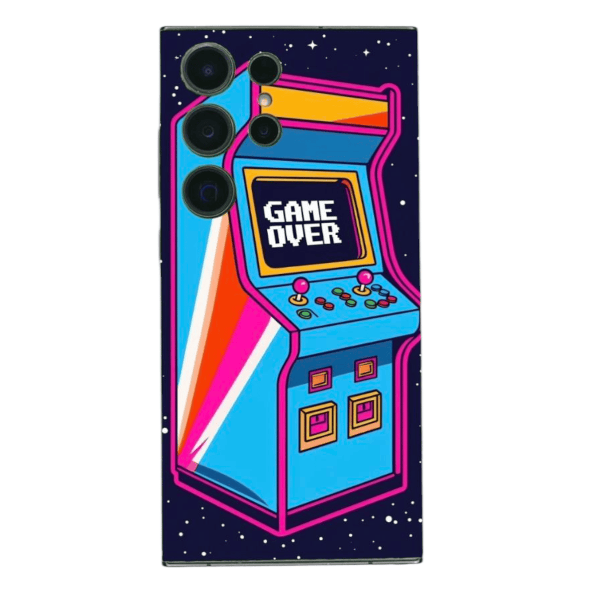BackSkin Game Over Arcade – retro pelihalliteemainen takakalvo puhelimelle