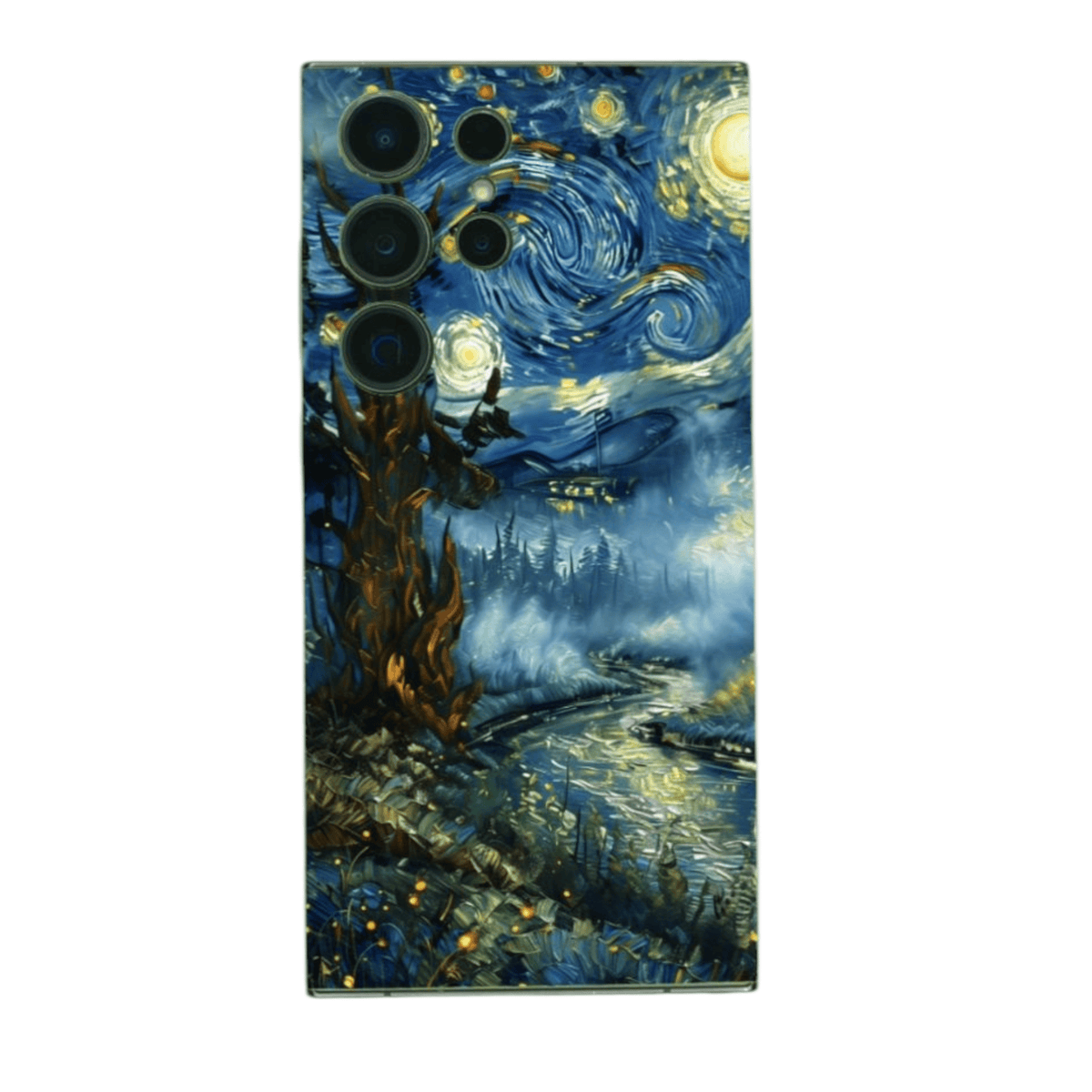 BackSkin Starry Forest puhelimen takakalvo – tähtitaivaan inspiroima maalauksellinen design