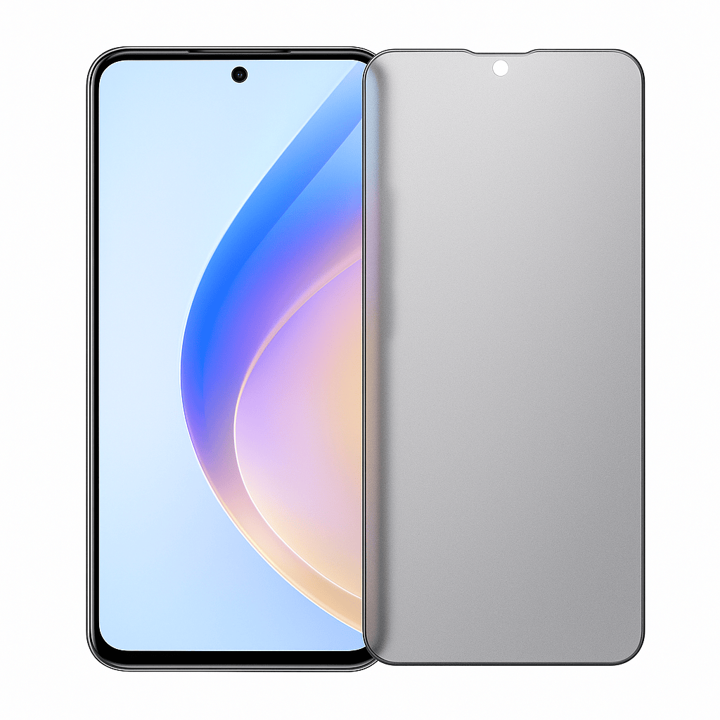 Honor 200 Lite puhelin ja mattapintainen panssarikalvo vierekkäin, läpikuultava anti-glare pinta