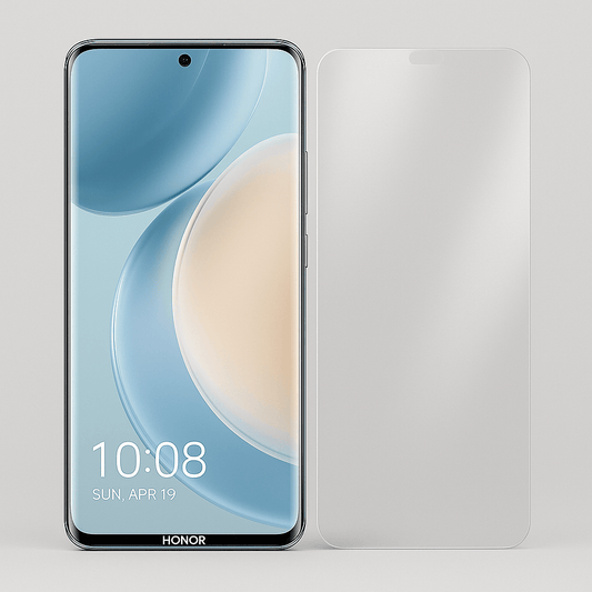 Honor 200 Smart puhelin ja hydrogeeli panssarikalvo vierekkäin