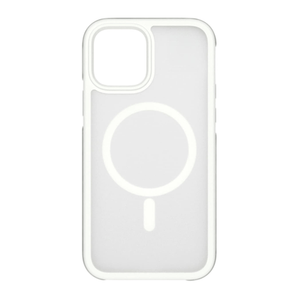 iPhone 11 Pro Max valkoinen magneettinen kuori läpinäkyvällä taustalla