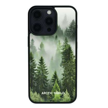iPhone 11 Pro Max puhelimen kuori – Vihreä metsä ja usva