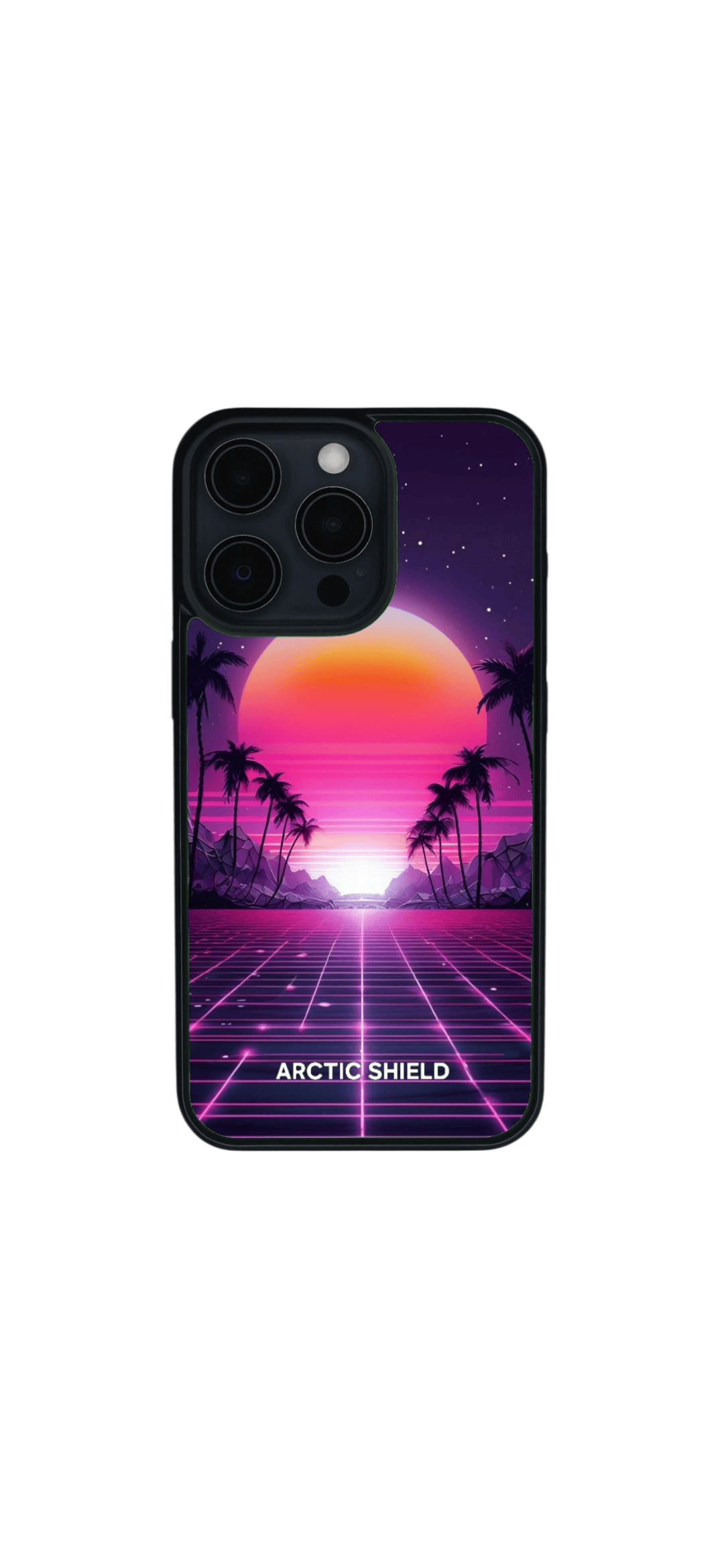 iPhone 11 phone case - Retro sunset with palm trees	