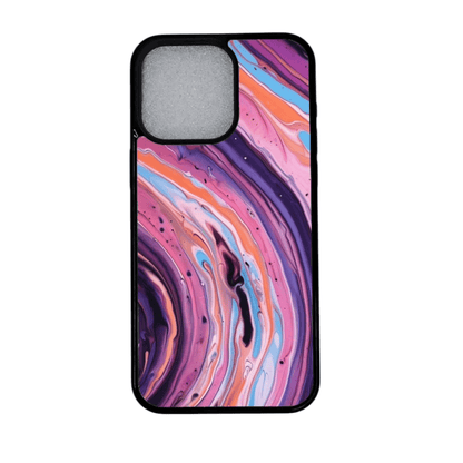 iPhone 12 kuori violetilla pyörrekuviolla ja magneetilla