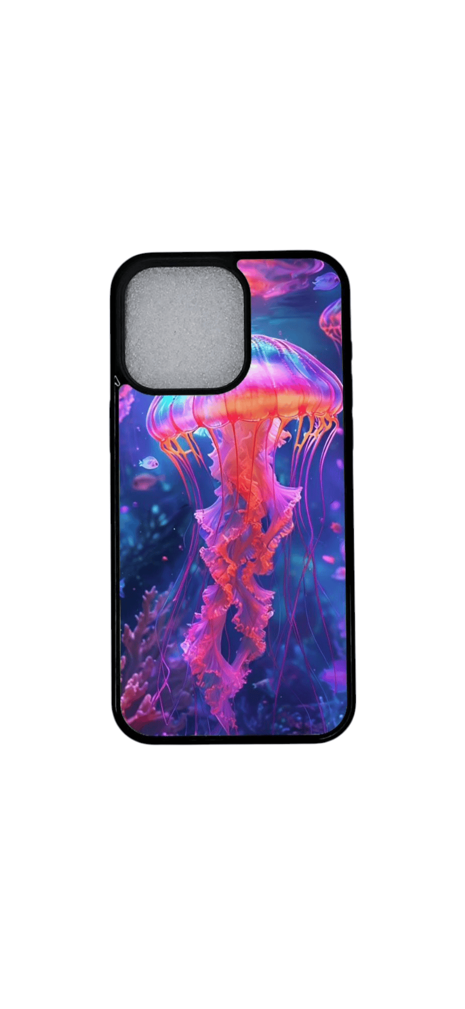  iPhone 12 Pro puhelinkuori – neonmeduusa, sivuprofiili