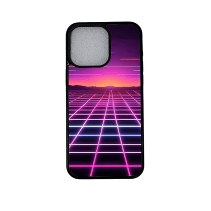 iPhone 12 Pro suojakuori neon grid -designilla edestä (laajakuva)