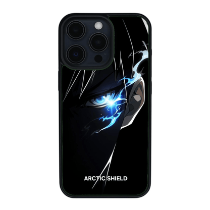 Arctic Shield MagSafe suojakuori iPhone 12 Pro Max, tummanpuhuva anime-design ja sininen sähkökatse



