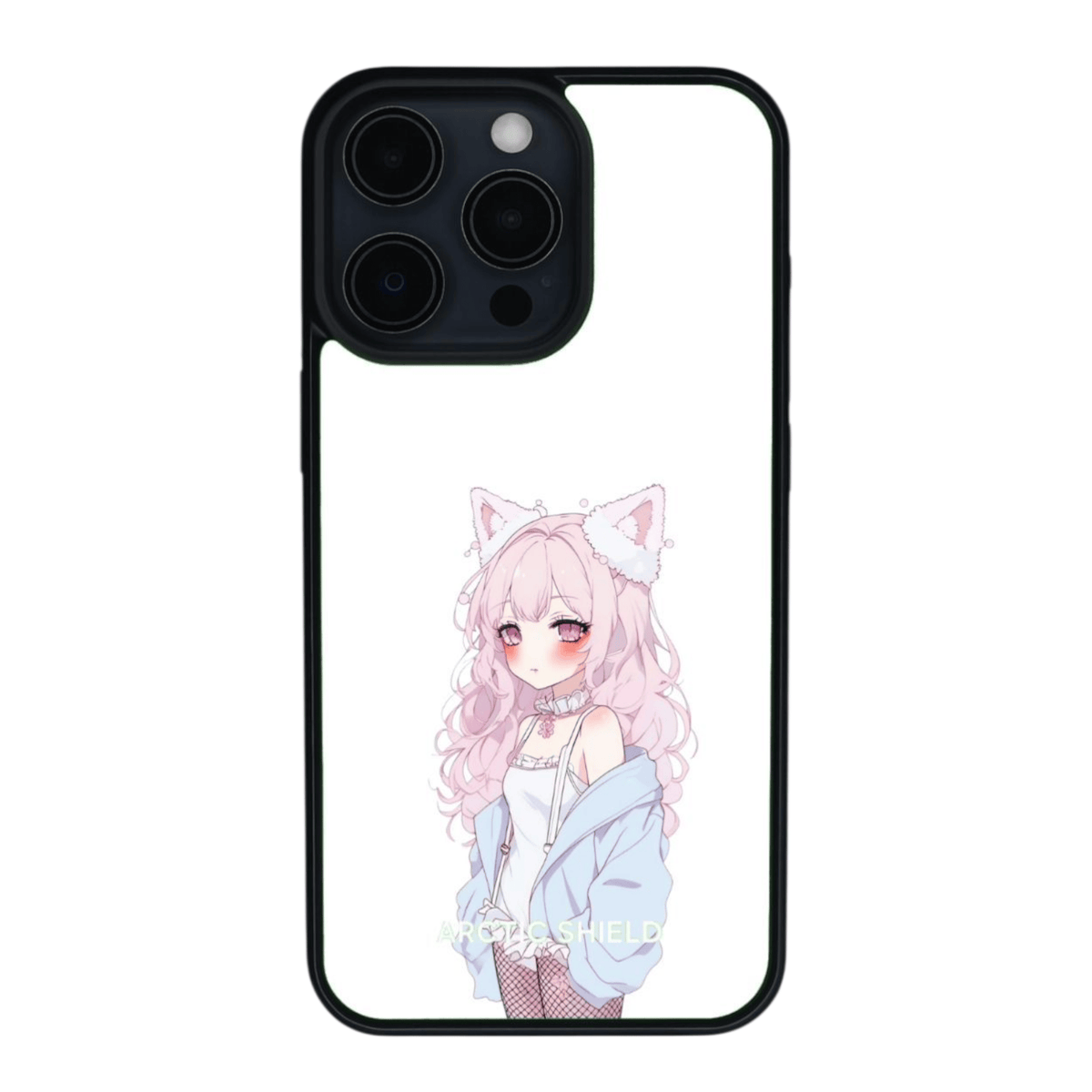 iPhone 13 mini puhelimen kuori – Vaaleanpunainen animehahmo

