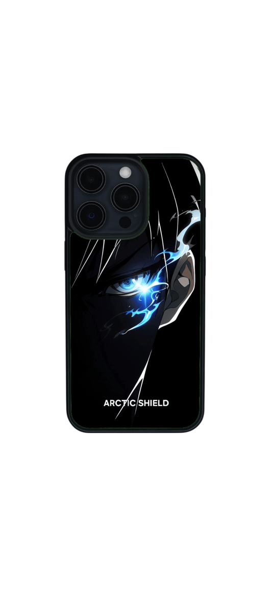 iPhone 13 Pro Max anime-tyylinen MagSafe suojakuori sinisellä sähköefektillä – Arctic Shield


