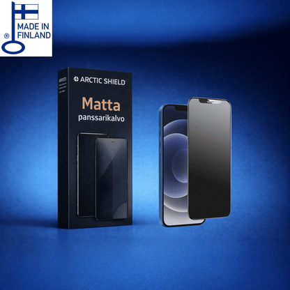 iPhone 15 Pro mattapintainen panssarikalvo Arctic Shield Frost anti glare näytönsuoja
