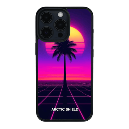 iPhone 15 Pro Max Magsafe kuori – retro synthwave Arctic Shield kuosi