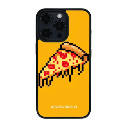 iPhone 16 Magsafe kuori – retro pikselipizza kuosi