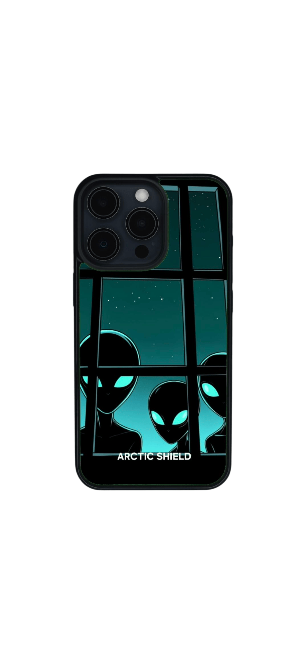 iPhone 16 Pro phone cover - UFO and aliens at night
