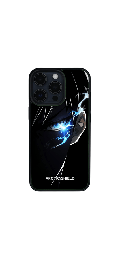 iPhone 16E anime-tyylinen MagSafe suojakuori sinisellä sähköefektillä – Arctic Shield

