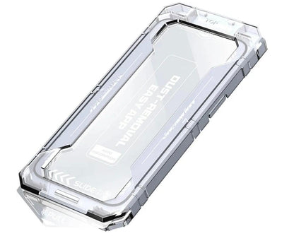 iPhone 16e tarkka asennus asennuskehyksen avulla.