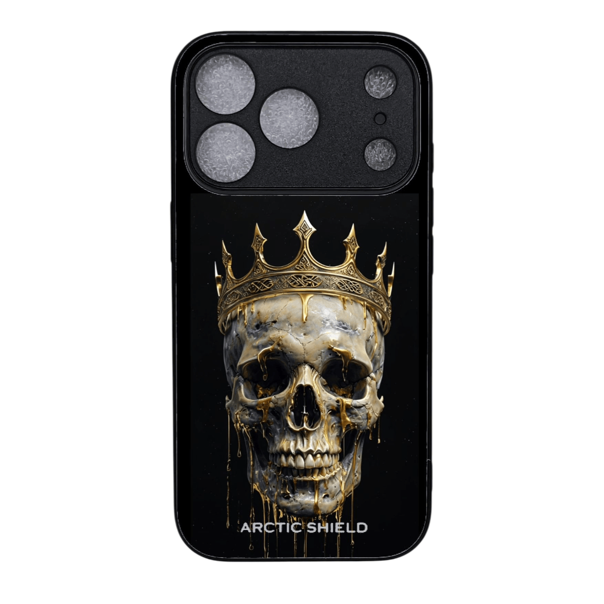 iPhone 17 Pro Max suojakuori MagSafe yhteensopiva – Arctic Shield kallo ja kruunu design

