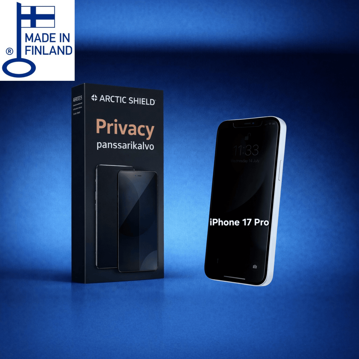 iPhone 17 Pro privacy näytönsuoja panssarikalvo yksityisyyssuojalla