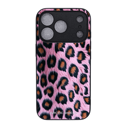 iPhone 17 Pro suojakuori pinkki leopardikuvio MagSafe yhteensopiva Arctic Shield