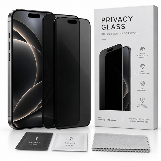 iPhone 18 Pro Max Privacy panssarilasi 9H näytön suojaksi