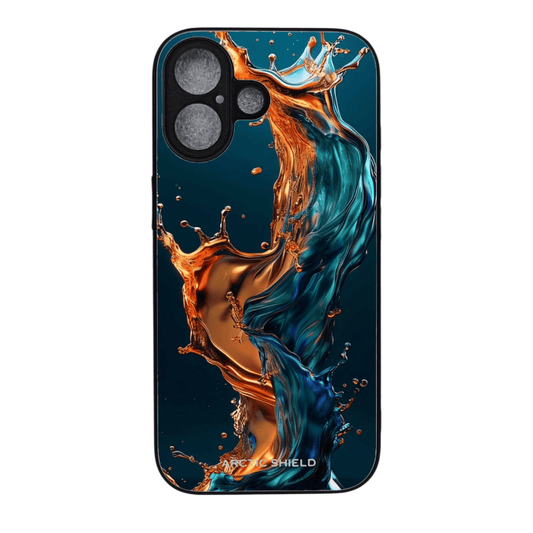 iPhone 18 Pro Max MagSafe-yhteensopiva suojakuori, Liquid Fire & Water – kuosin esimerkkikuva 1