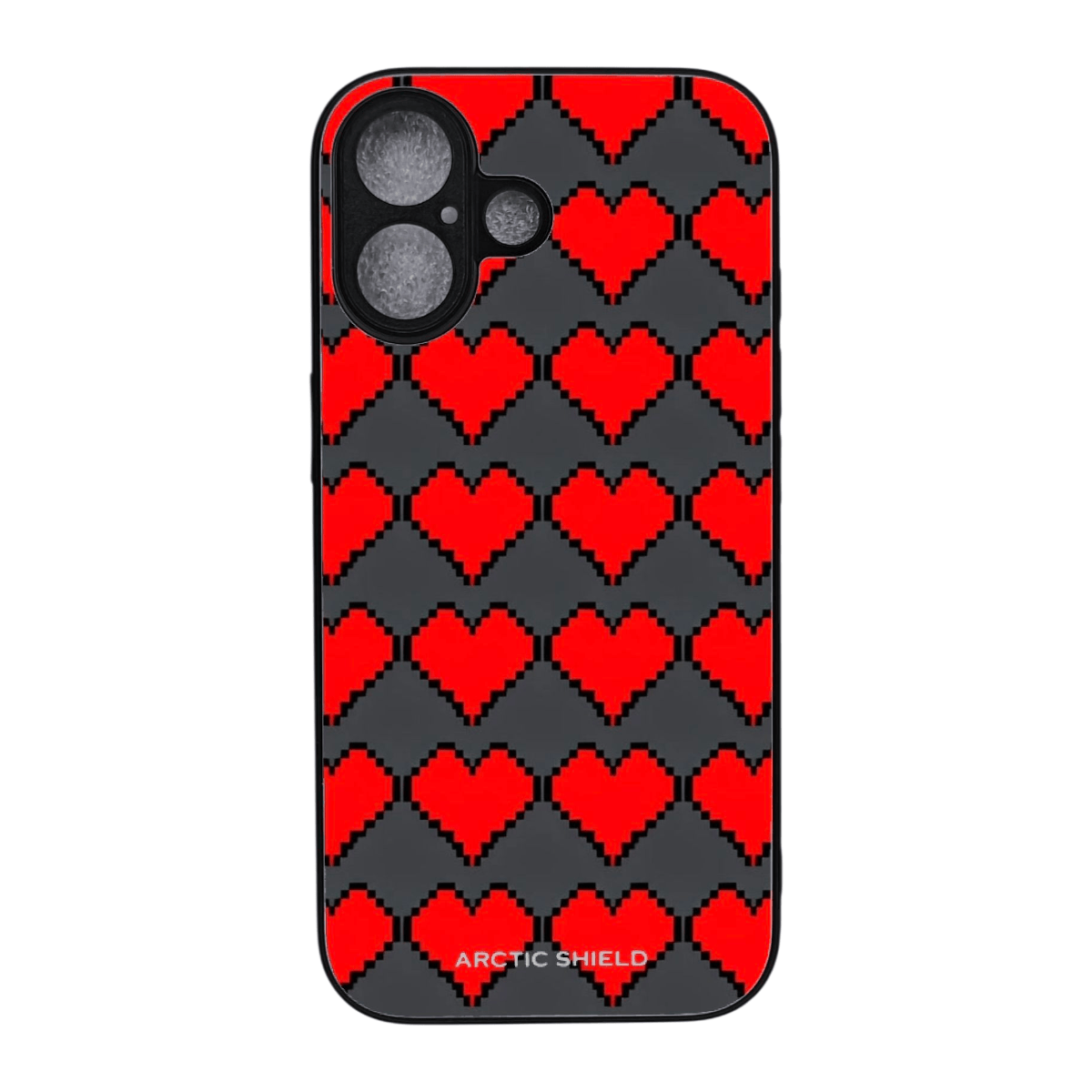 iPhone 18 Pro Max MagSafe-yhteensopiva suojakuori, Pixel Hearts – kuosin esimerkkikuva 1