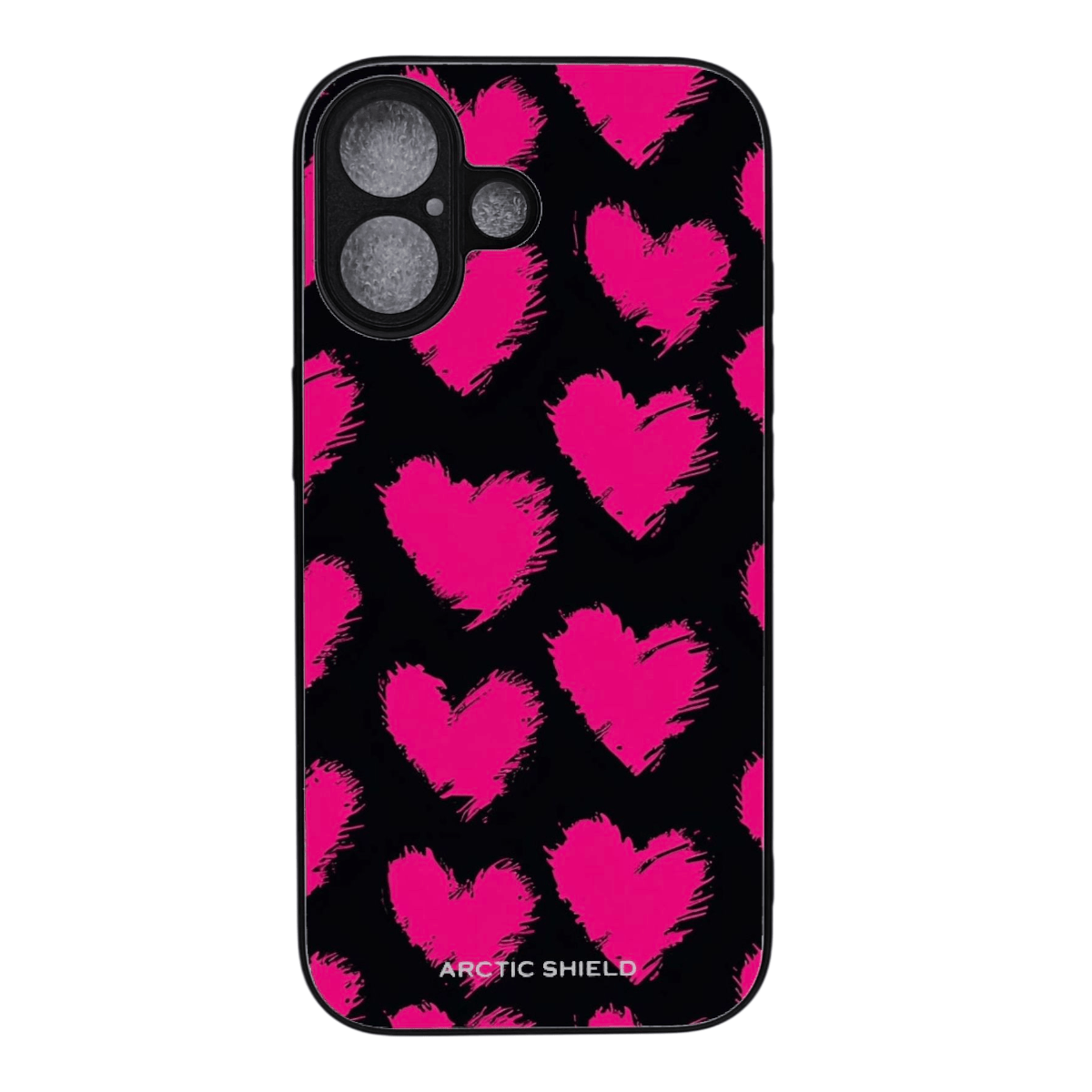 iPhone 18 Pro Max MagSafe-yhteensopiva suojakuori, Pink Hearts – kuosin esimerkkikuva 1