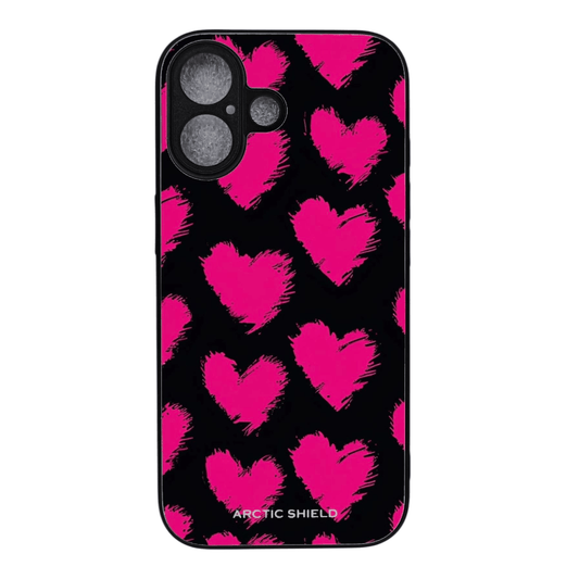 iPhone 18 Pro MagSafe-yhteensopiva suojakuori, Pink Hearts – kuosin esimerkkikuva 1
