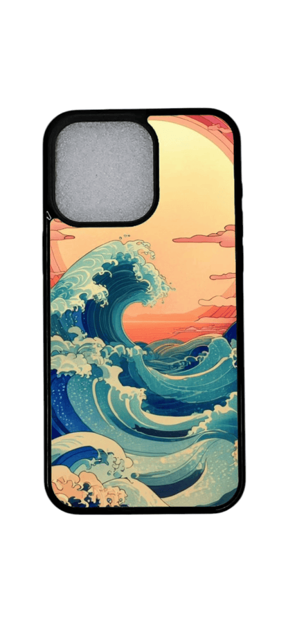 iPhone 12 Pro magneettinen kuori – suuri aalto ja auringonlasku edestä
