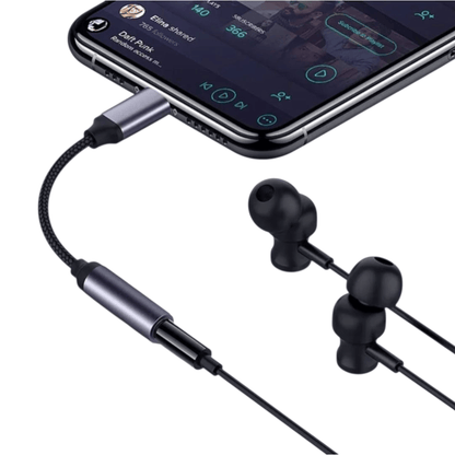 iPhone kuulokeadapteri käytössä Spotifyn kanssa