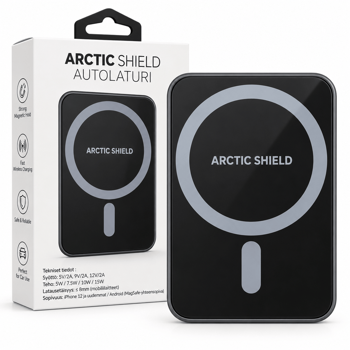 Arctic Shield MagSafe-autolaturi ilmastointiritiläkiinnityksellä