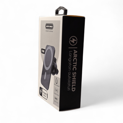 MagSafe autolaturi autoon – Arctic Shield magneettinen iPhone-autolaturi ilmastointiritilään