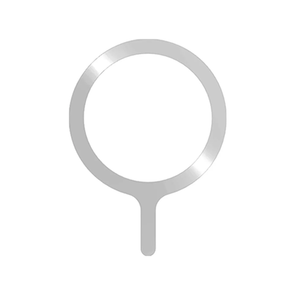 Hopeanvärinen MagSafe tarrarengas puhelimeen