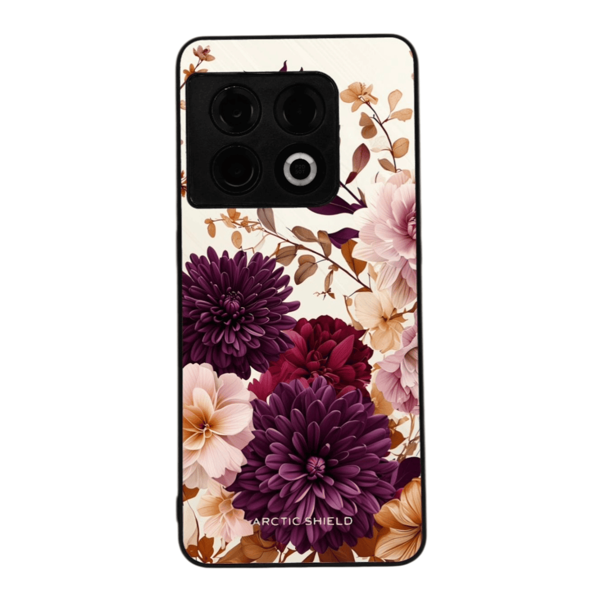 OnePlus 10 Pro kuori Arctic Shield kukkakuvio – violetti ja beige
