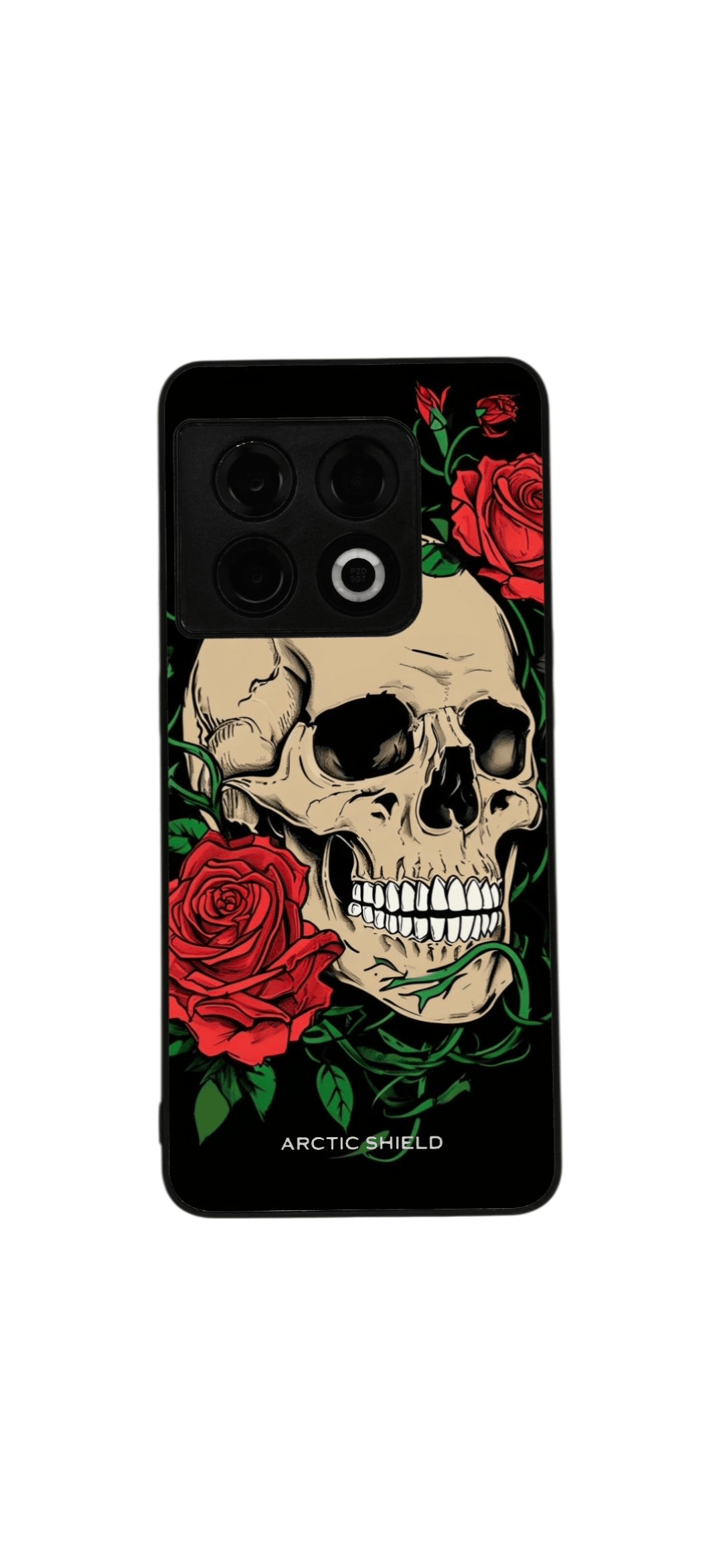 OnePlus 10T Rose Skull -suojakuori – kallon ja ruusujen kuviointi