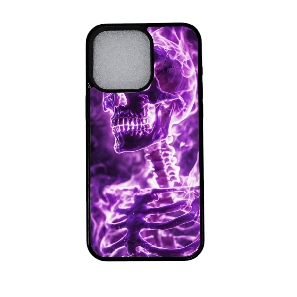 OnePlus 15 suojakuori – Purple Flame Skull – kuosin esimerkkikuva 1