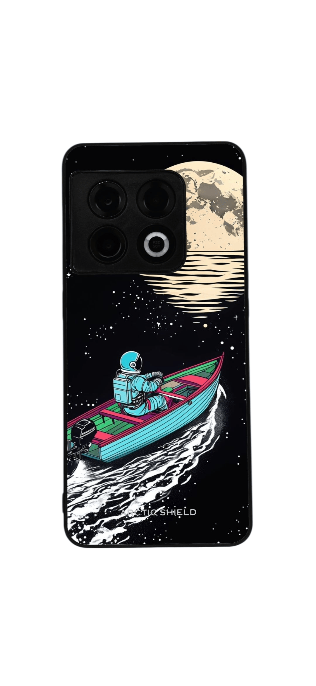 OnePlus 7 Pro Arctic Shield suojakuori – astronautti vene kuun alla