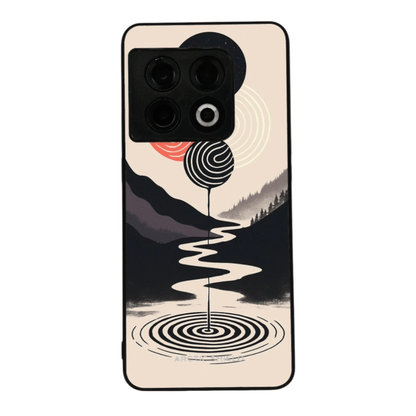 OnePlus 8 Pro suojakuori Arctic Shield – abstrakti joki ja vuori kuosi