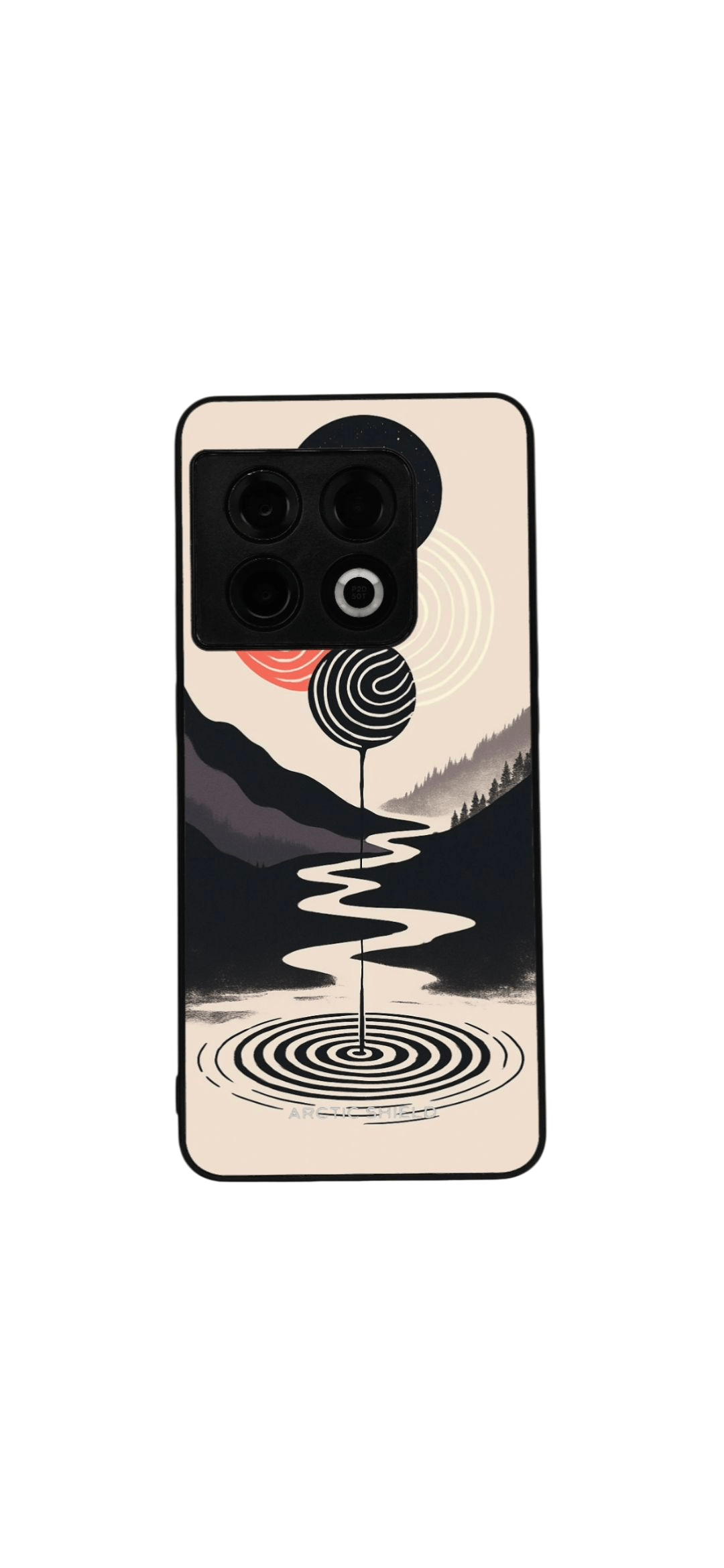 OnePlus 8 kuori Arctic Shield moderni geometrinen joki ja vuori printti