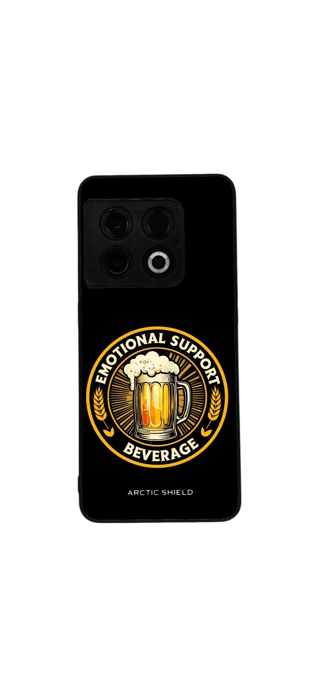 OnePlus 8 kuori Arctic Shield musta tausta ja hauska printti