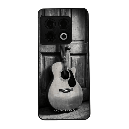 OnePlus 9 Pro suojakuori Arctic Shield – mustavalkoinen kitara printti